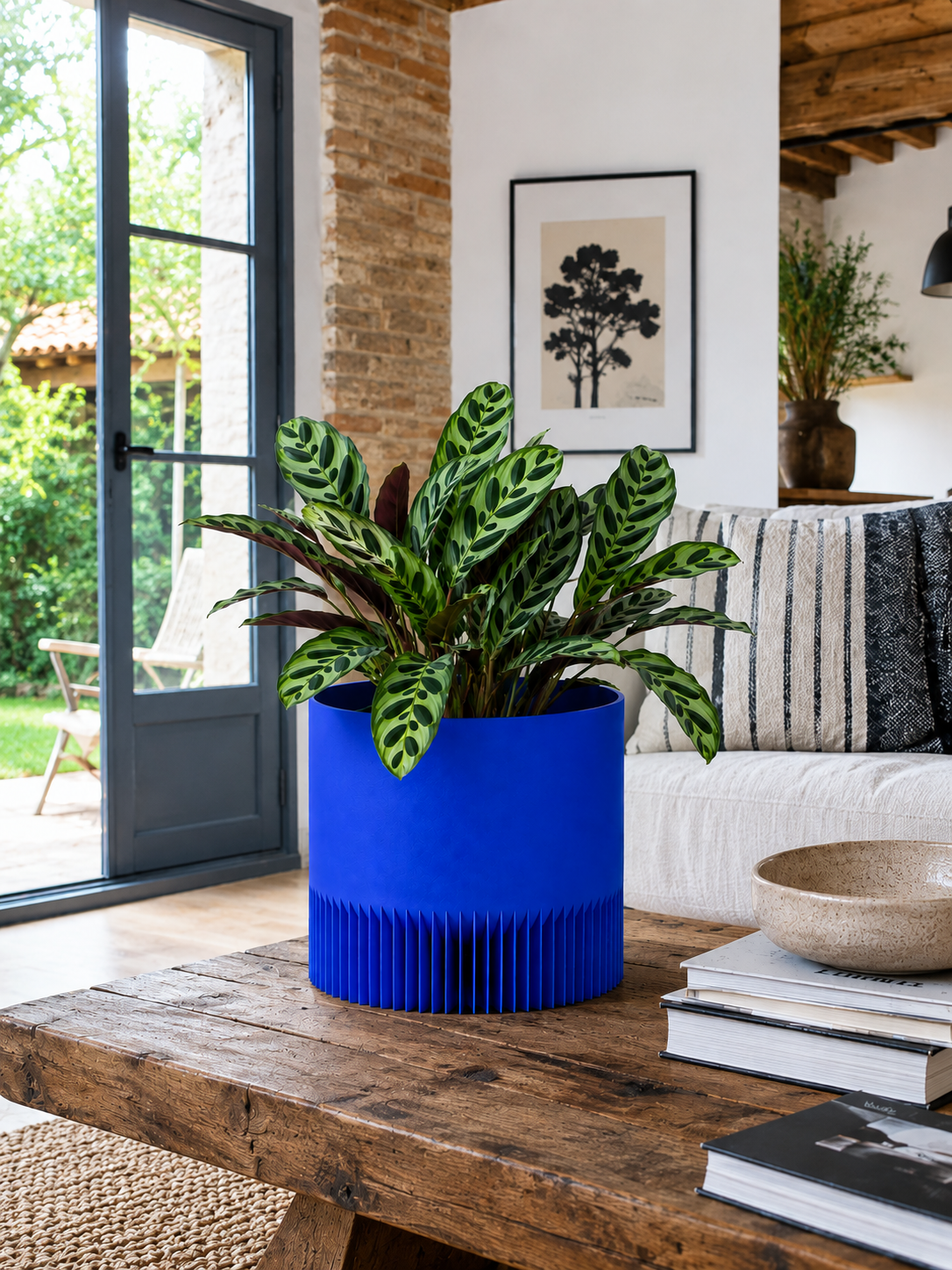Cache pot Zirrik bleu